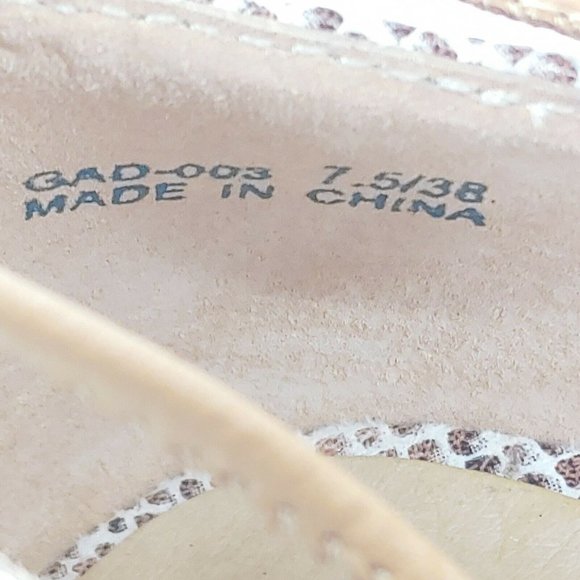 Chinese Laundry Womens Snake Faux Leather Strappy Ankle Tie Loafer Brown 7.5 New - Picture 10 of 11